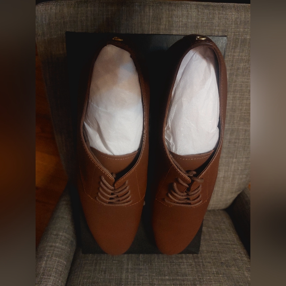 Coach Men's Brown Leather Oxford Shoes - Picture 12 of 12
